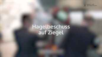 Video: Hagelwiderstand von Ziegeln im Test mit der Hagelkanone an der Swissbau 2018