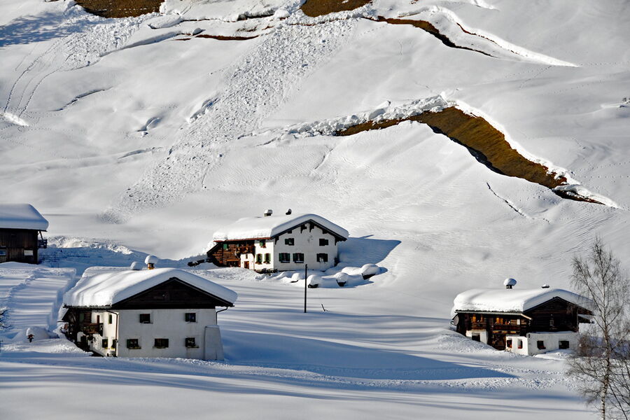 Schneegleiten in Davos Frauenkich (GR) im Januar 2019.