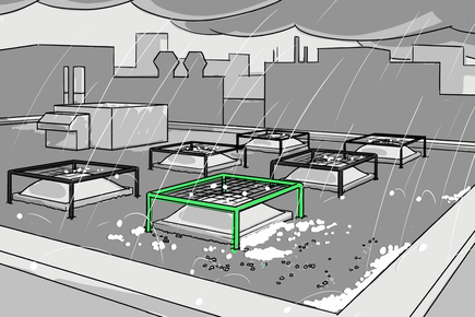 Schutzgitter schützen Lichtkuppeln aus Kunststoff vor Hagel